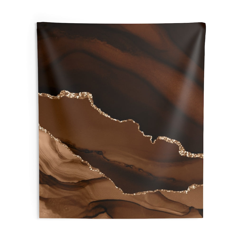 Abstract Tapestry | Desert Brown Beige Gold