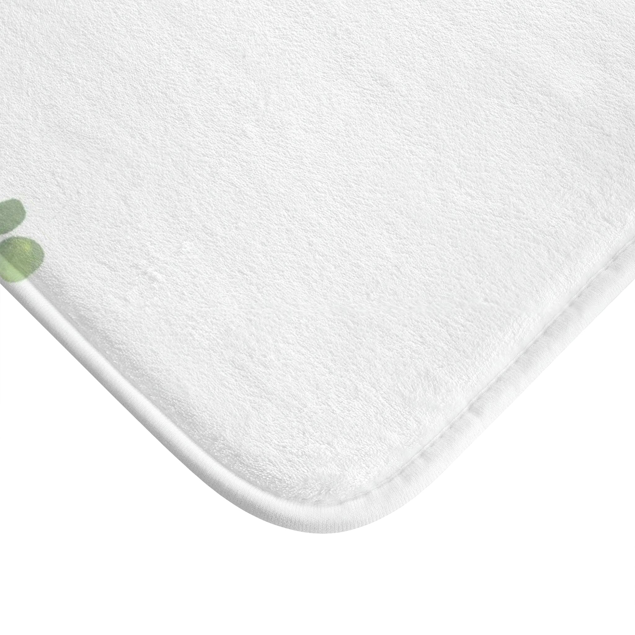 Eucalyptus Floral Soft Bath Kitchen Mat | Sage Green, White