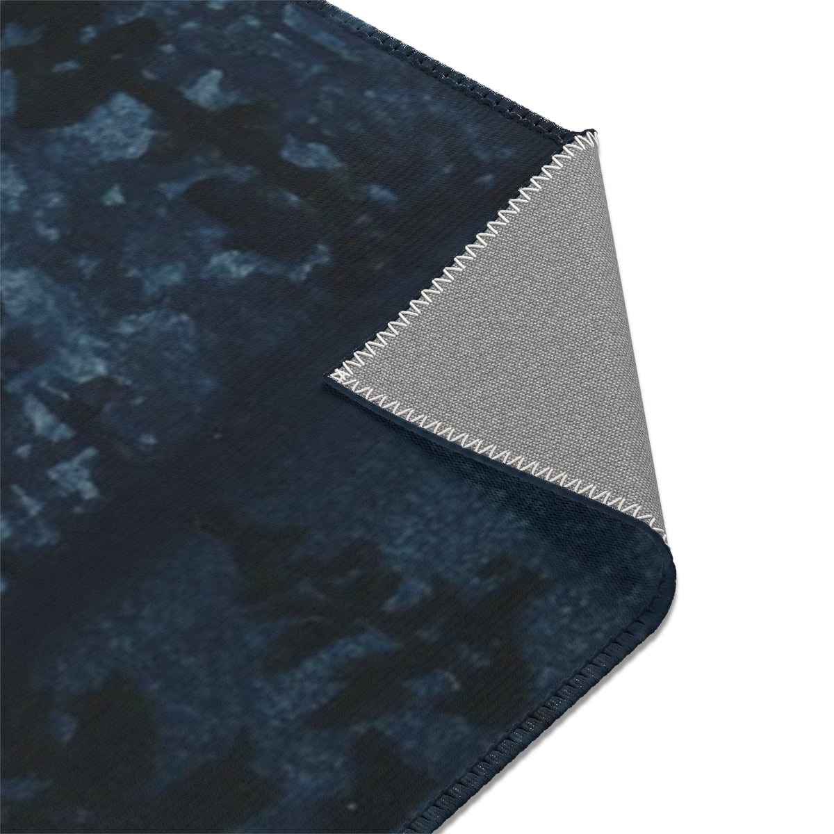 Landscape Area Rug | Indigo Blue Watercolor Mountains