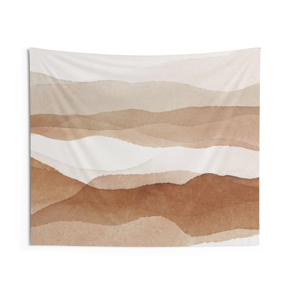 Abstract Tapestry | White Brown Rust Beige