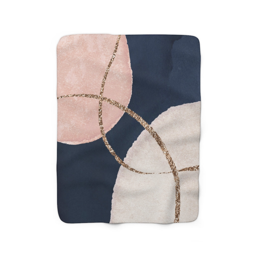 Abstract Blanket, Navy Ivory