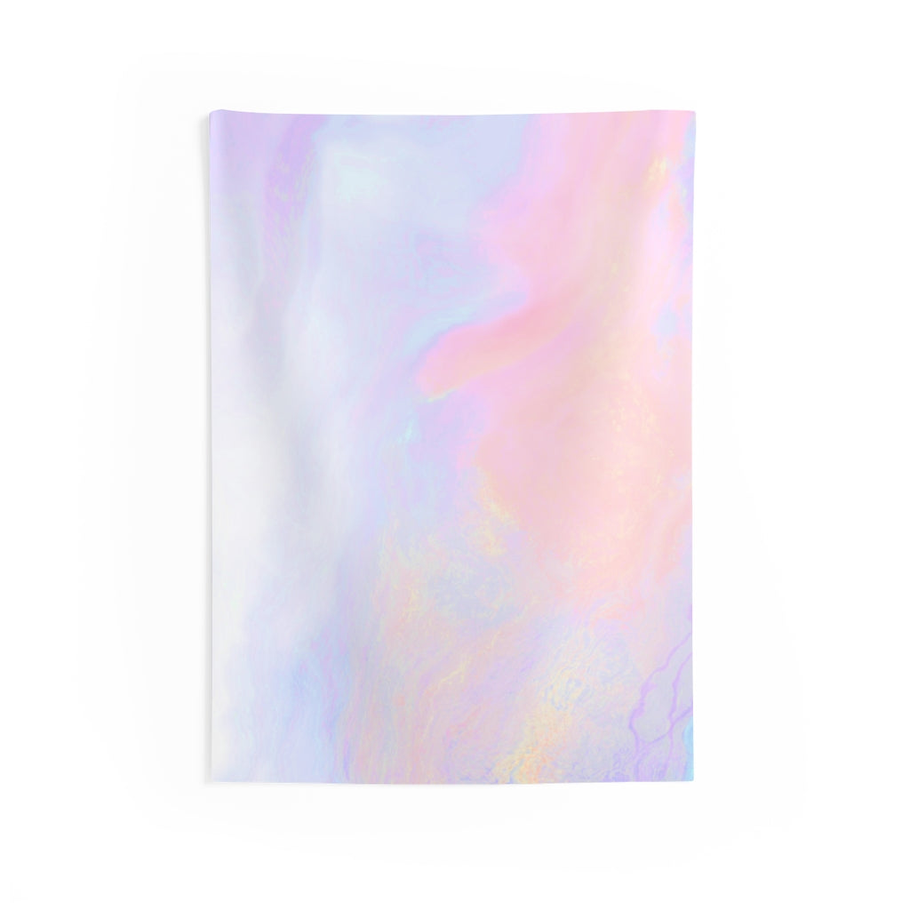 Abstract Tapestry | Pastel Pink White Purple Teal