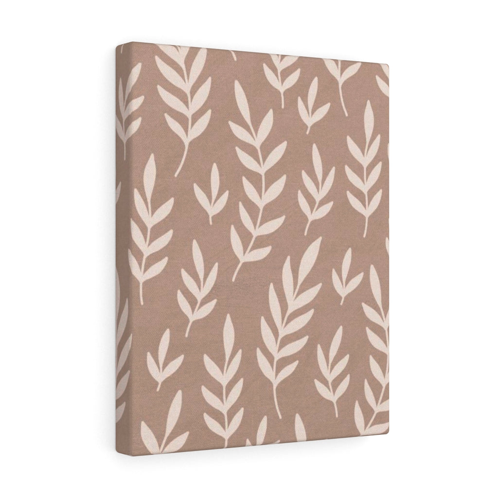 FLORAL WALL CANVAS ART | Beige Leaves