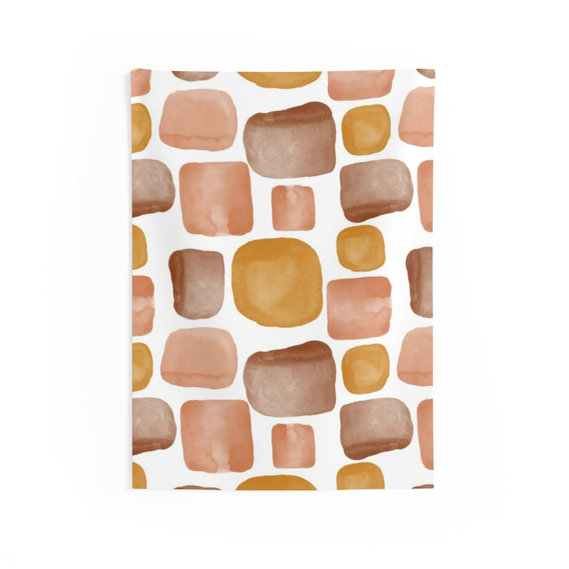 Abstract Tapestry | Beige Yellow Mustard White