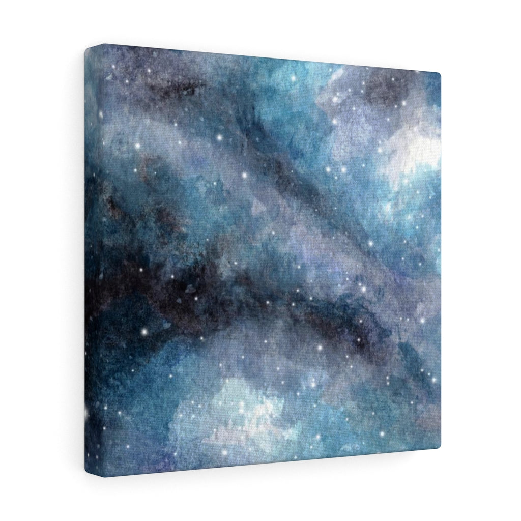 Abstract Canvas Art | Blue Navy Celestial Sky