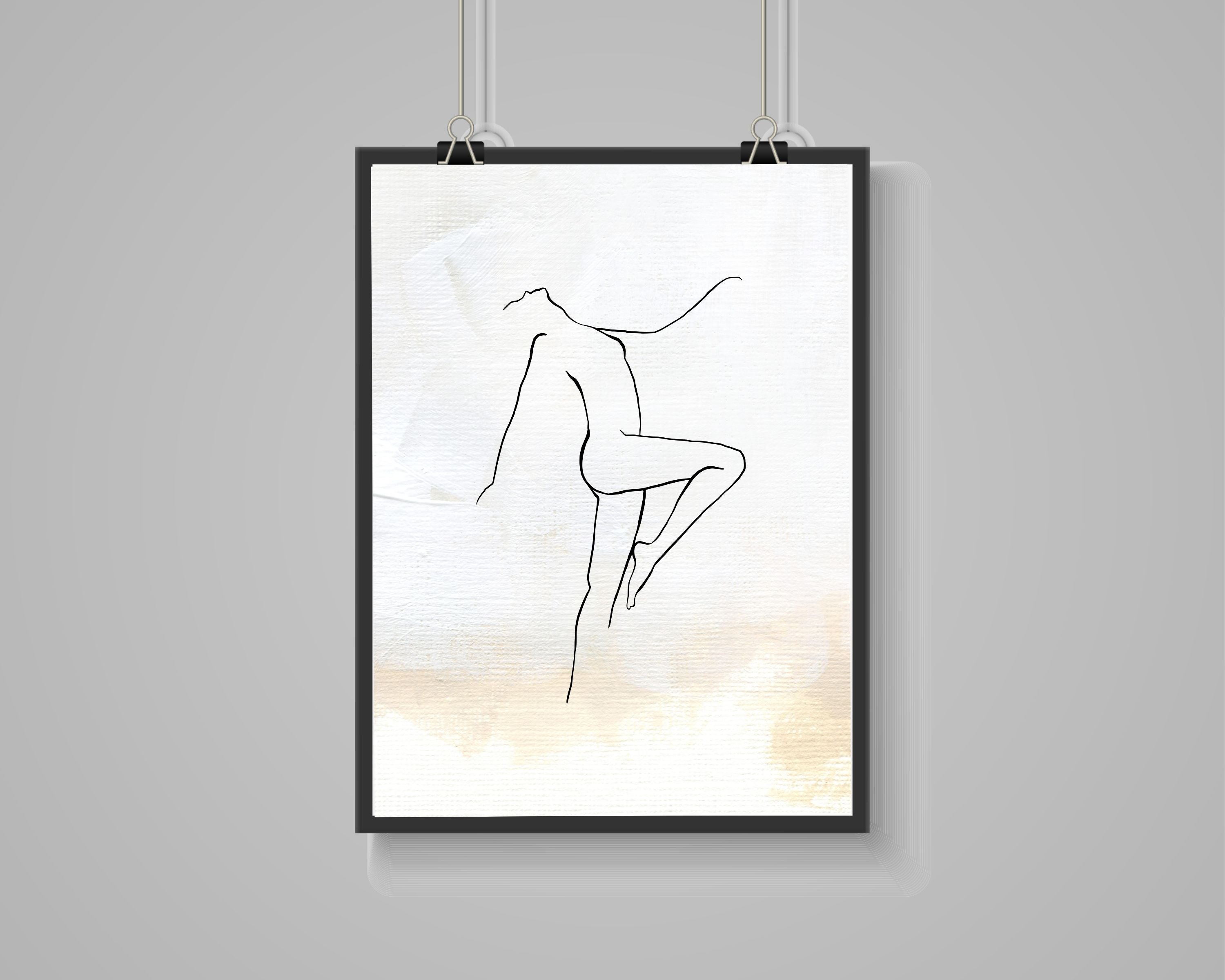 Abstract Terracotta Art Prints | Cream White Woman