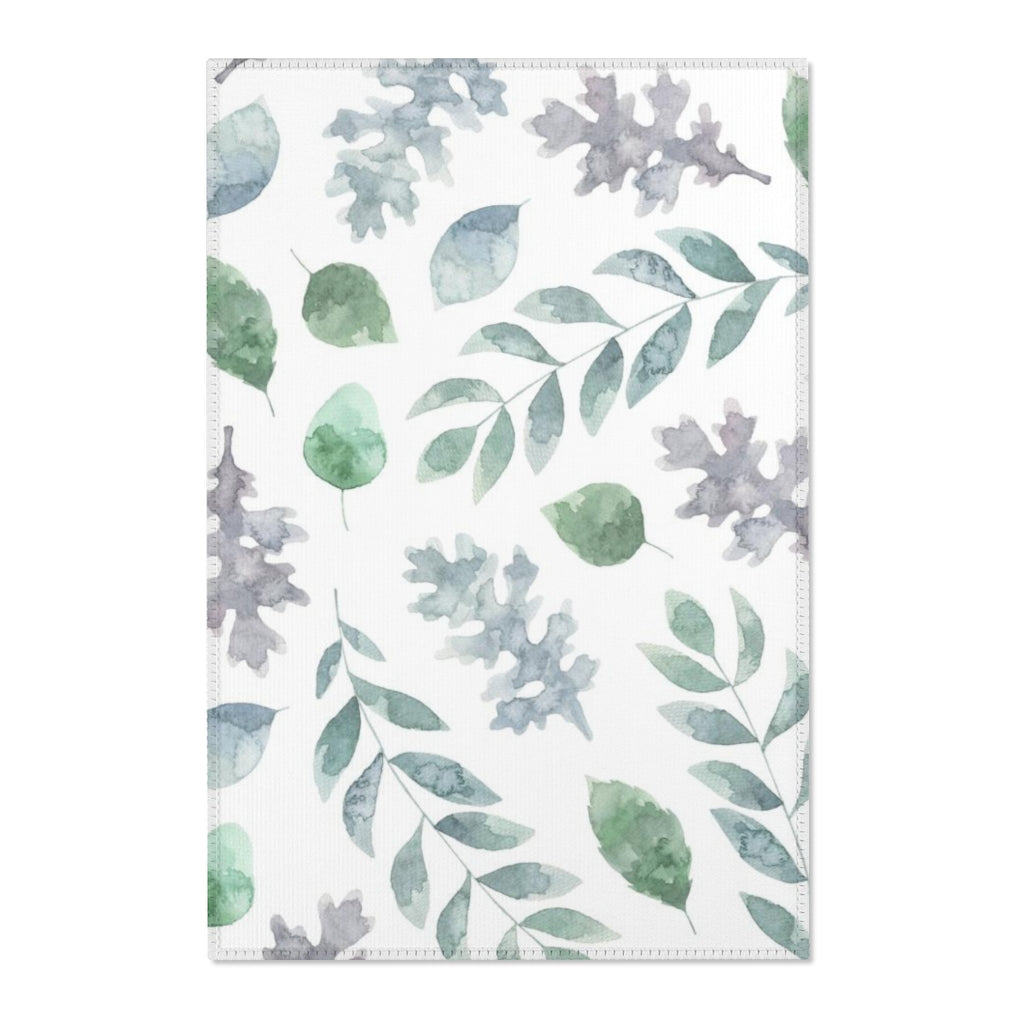 Boho Area Rug | Eucalyptus Watercolor Green