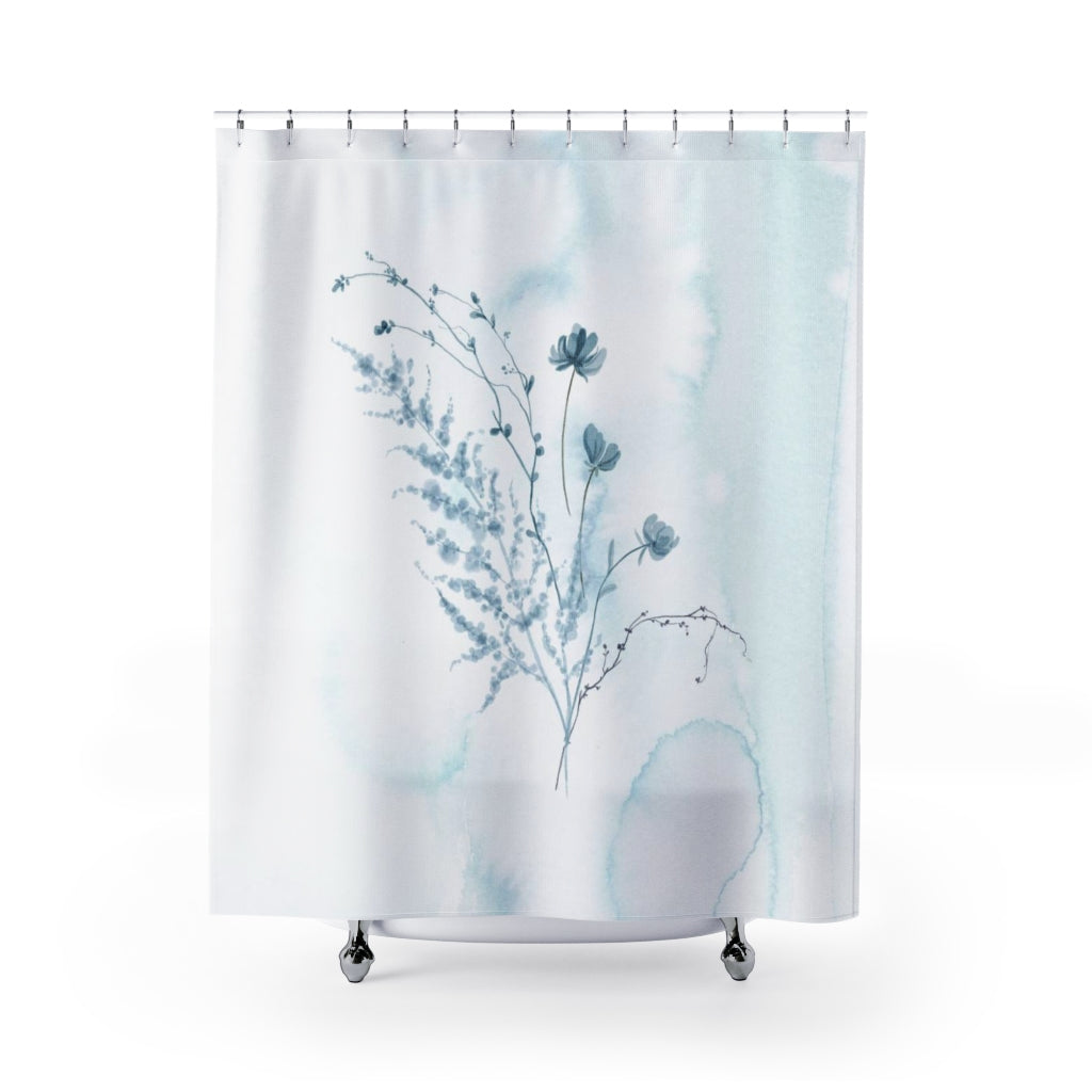 modern boho fabric shower curtain