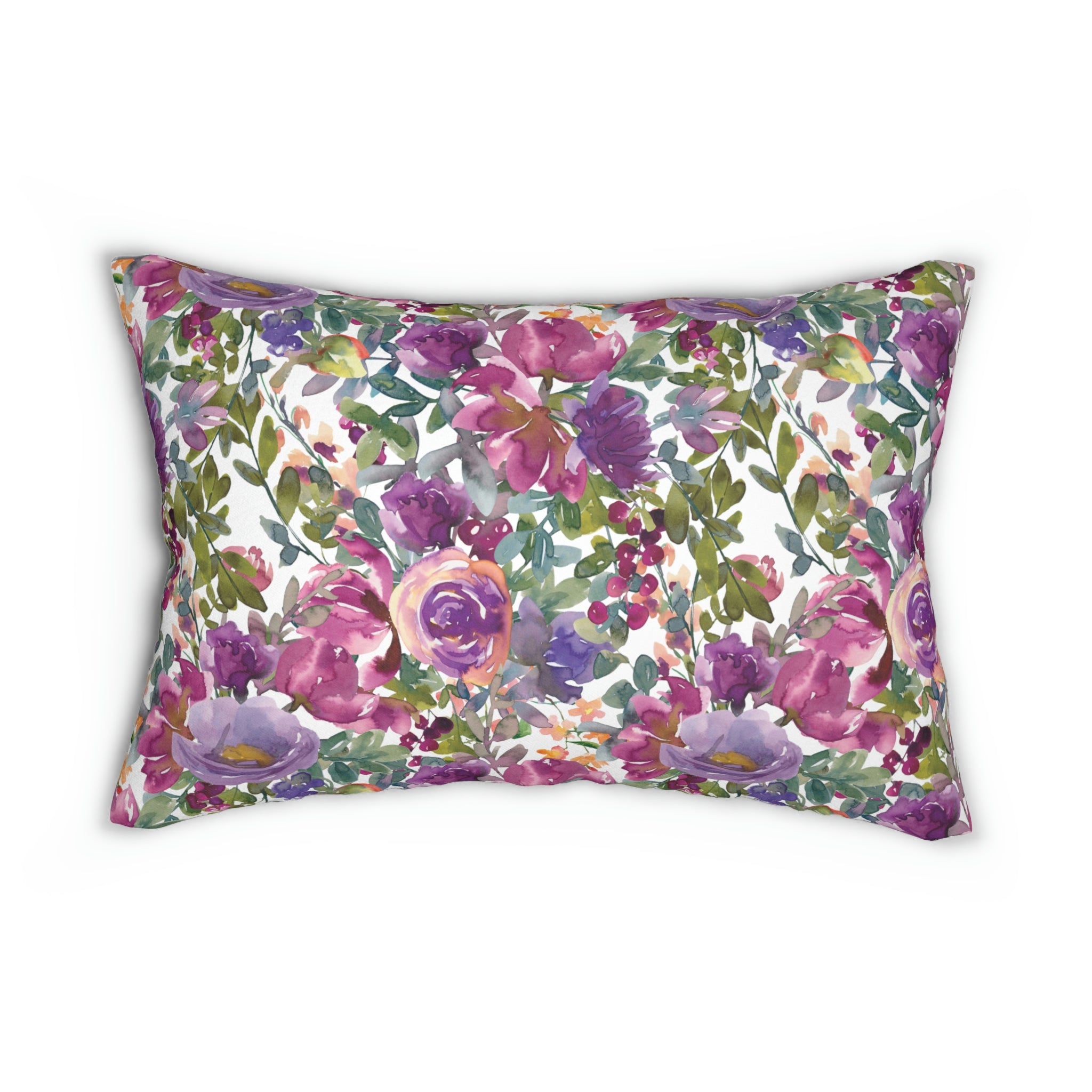 Botanical Lumbar Pillow | Purple, Lavender Florals