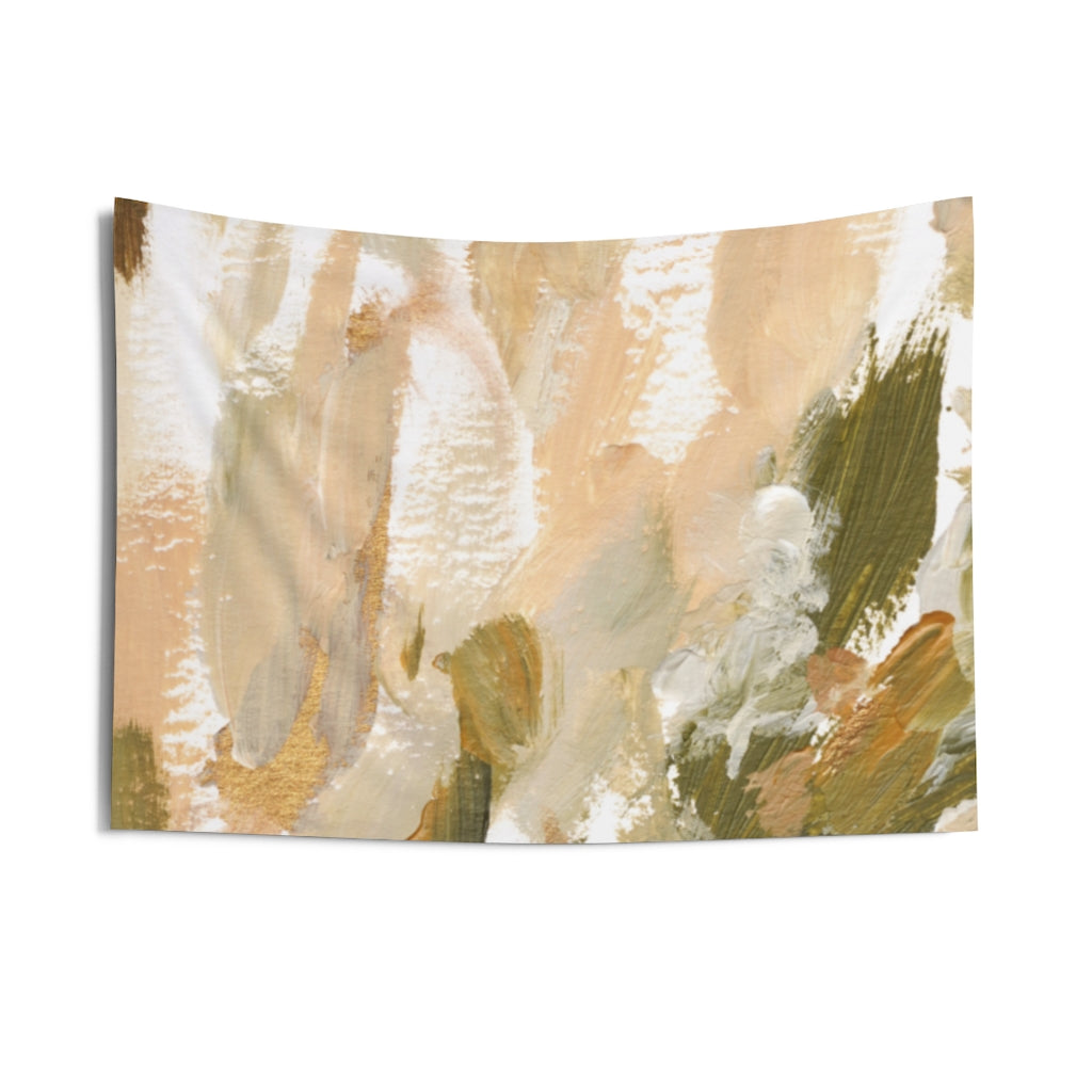 Abstract Tapestry | White Beige Yellow Green