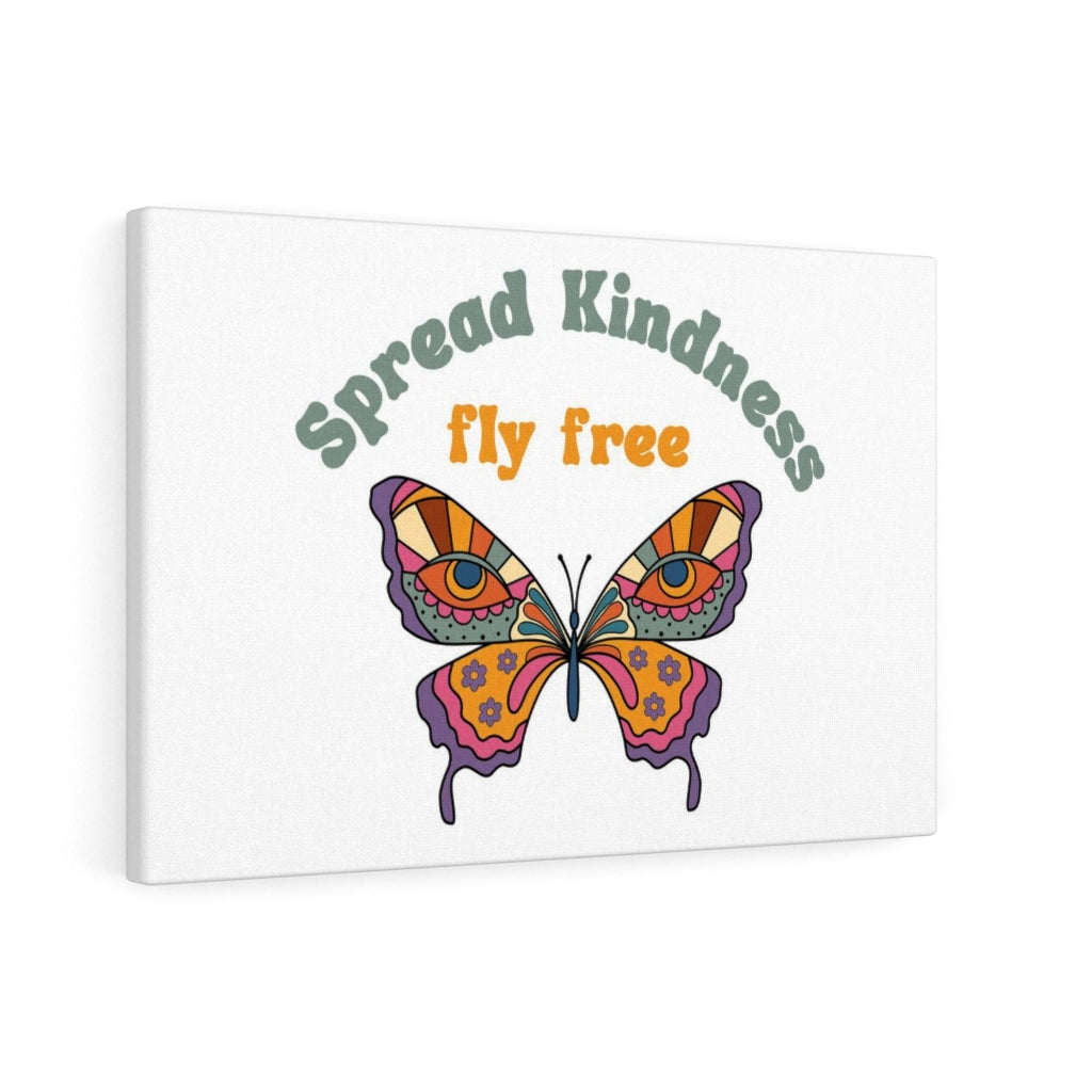 WITH SAYING WALL CANVAS ART | Green White Orange | Spread Kindness