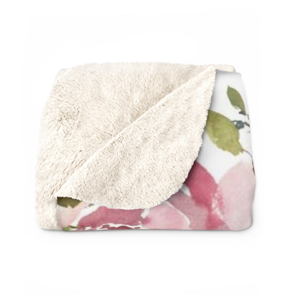 Floral Comfy Blanket | Mauve Pink Roses