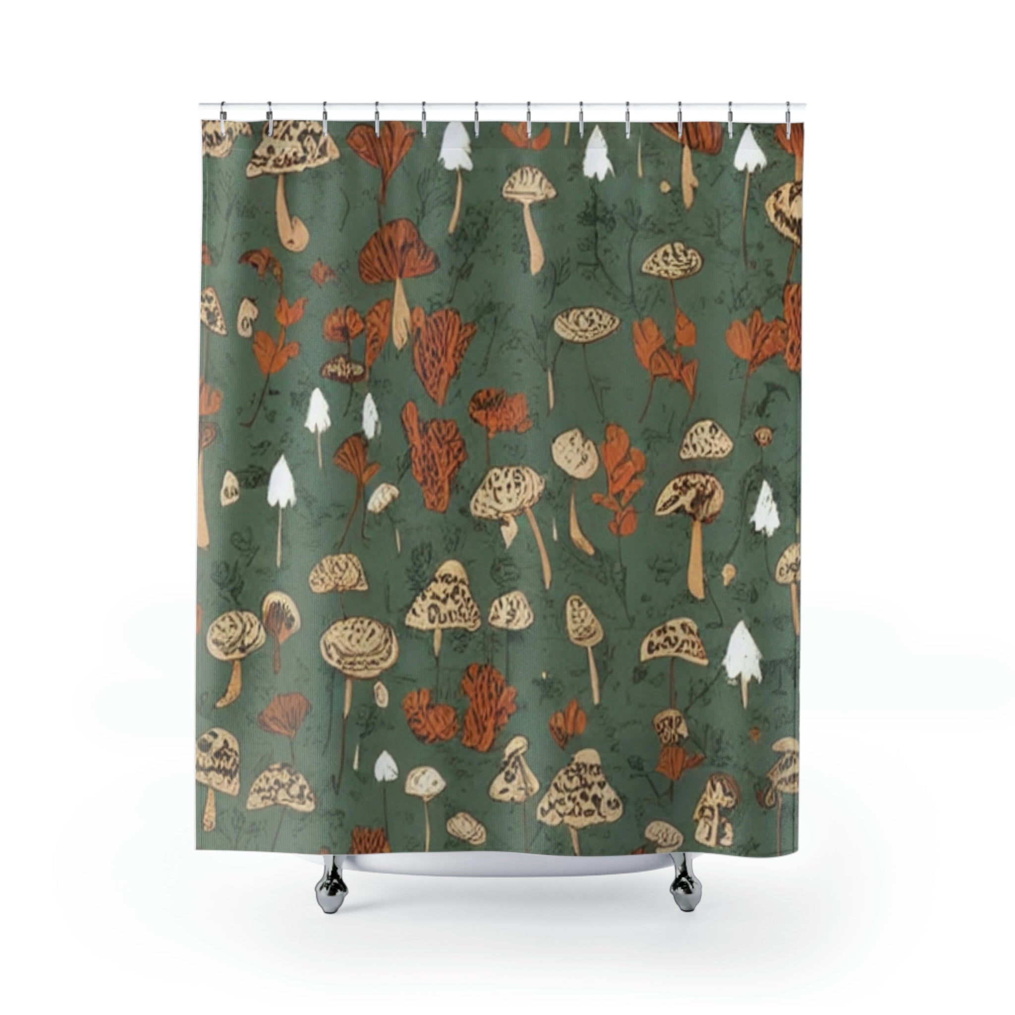 modern boho fabric shower curtain