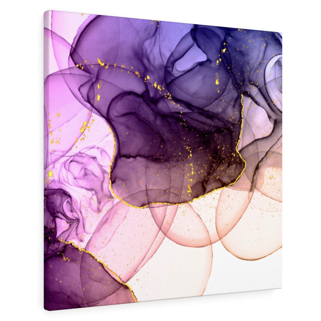 Abstract Canvas Art | Orange White Purple