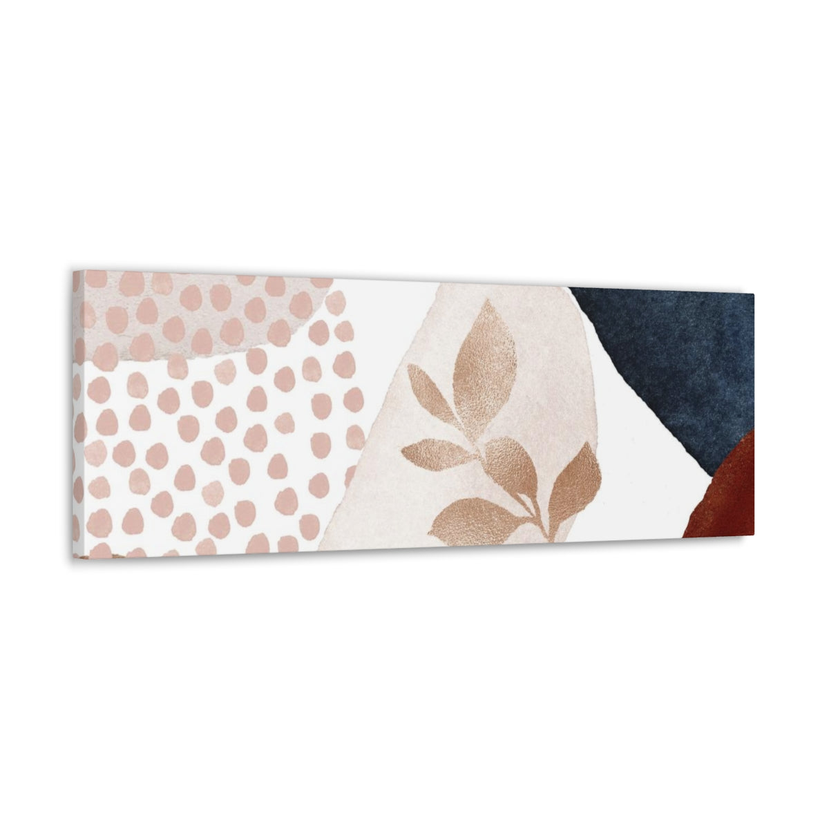 Abstract Wall Canvas Print | Golden Leaves