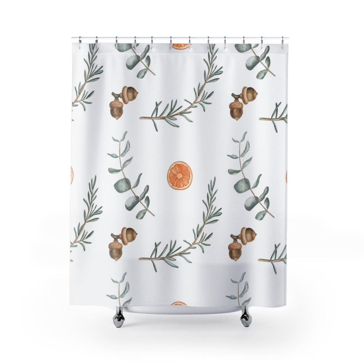 modern boho fabric shower curtain