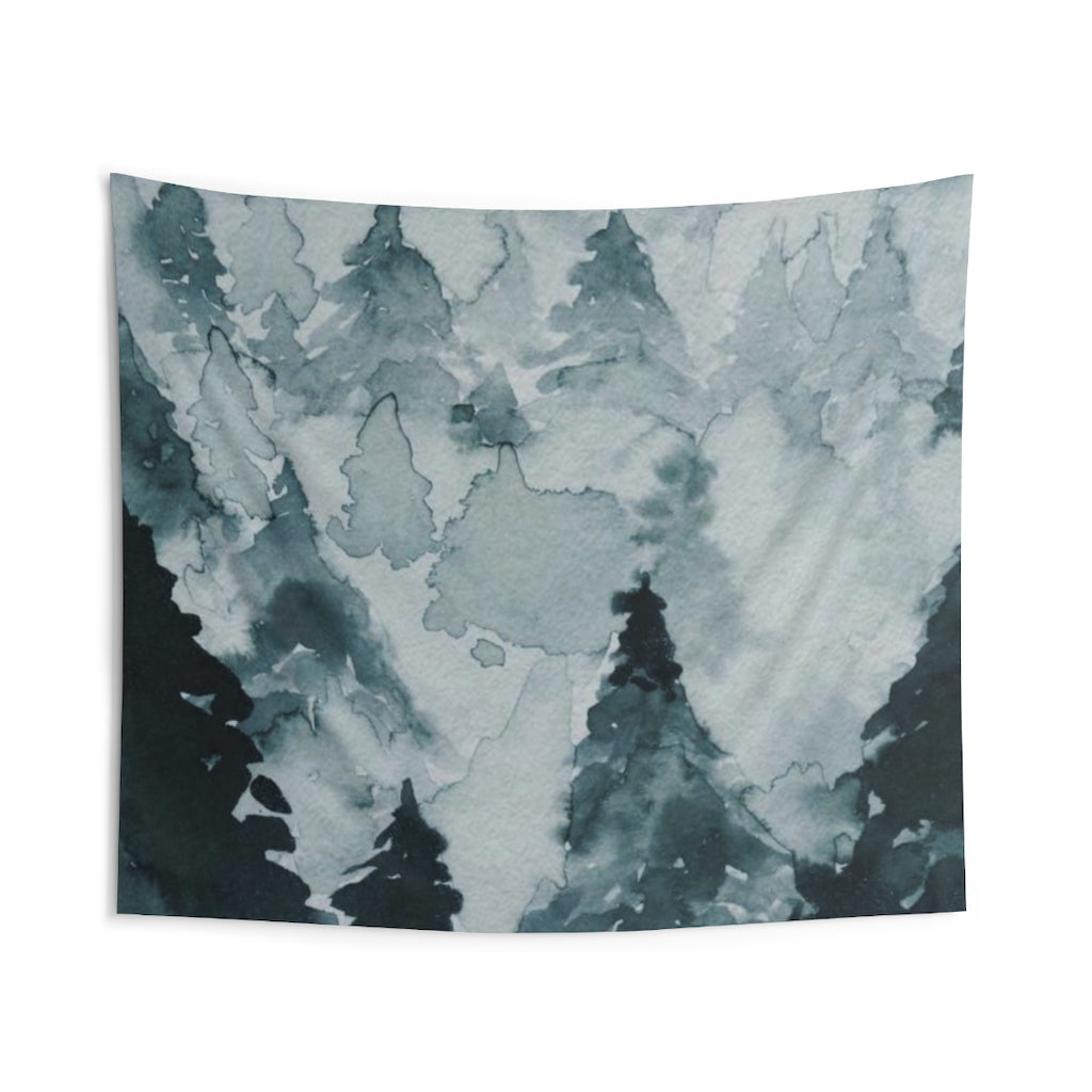 Landscape Tapestry | Indigo Blue Grey