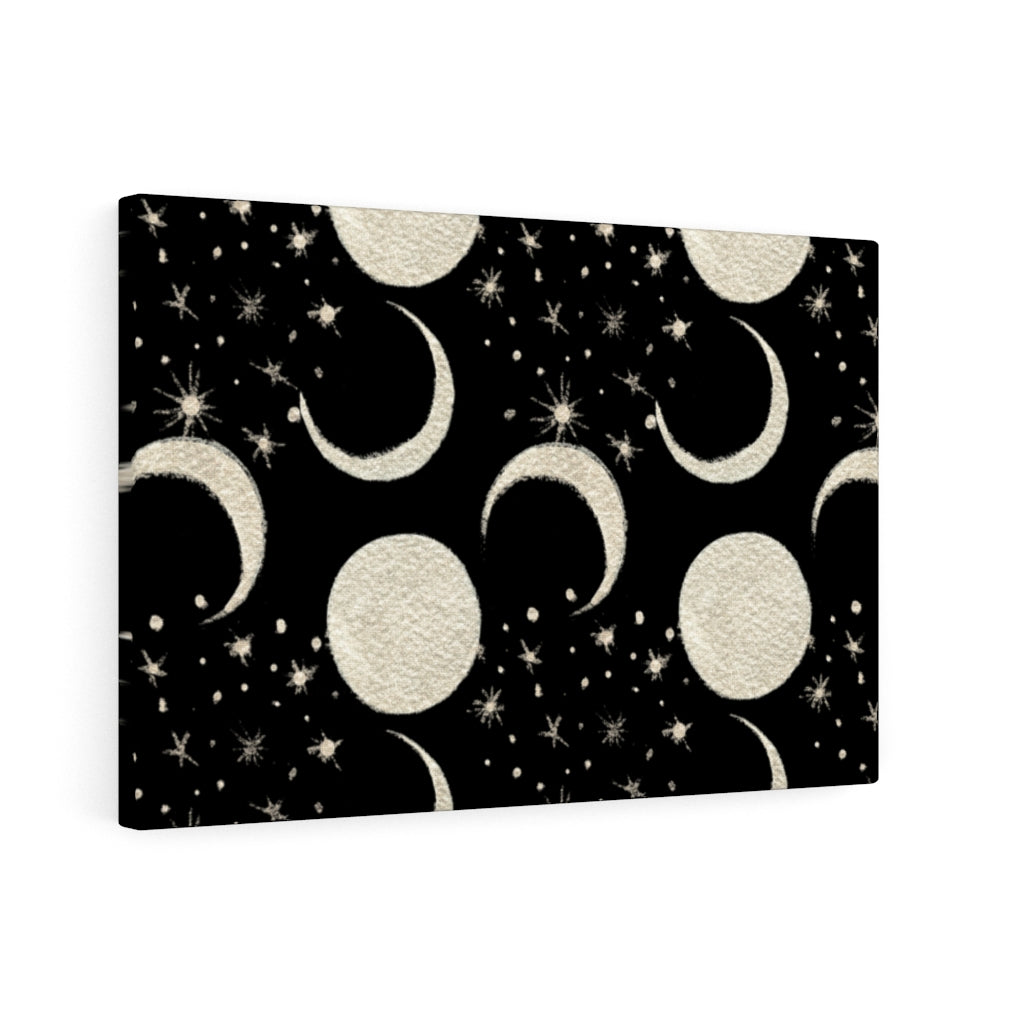 MYSTICAL CANVAS ART | Black Beige Moon Phases