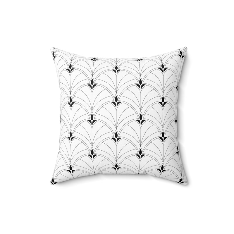 Art Deco Pillow Cover | Black and White Minimalist