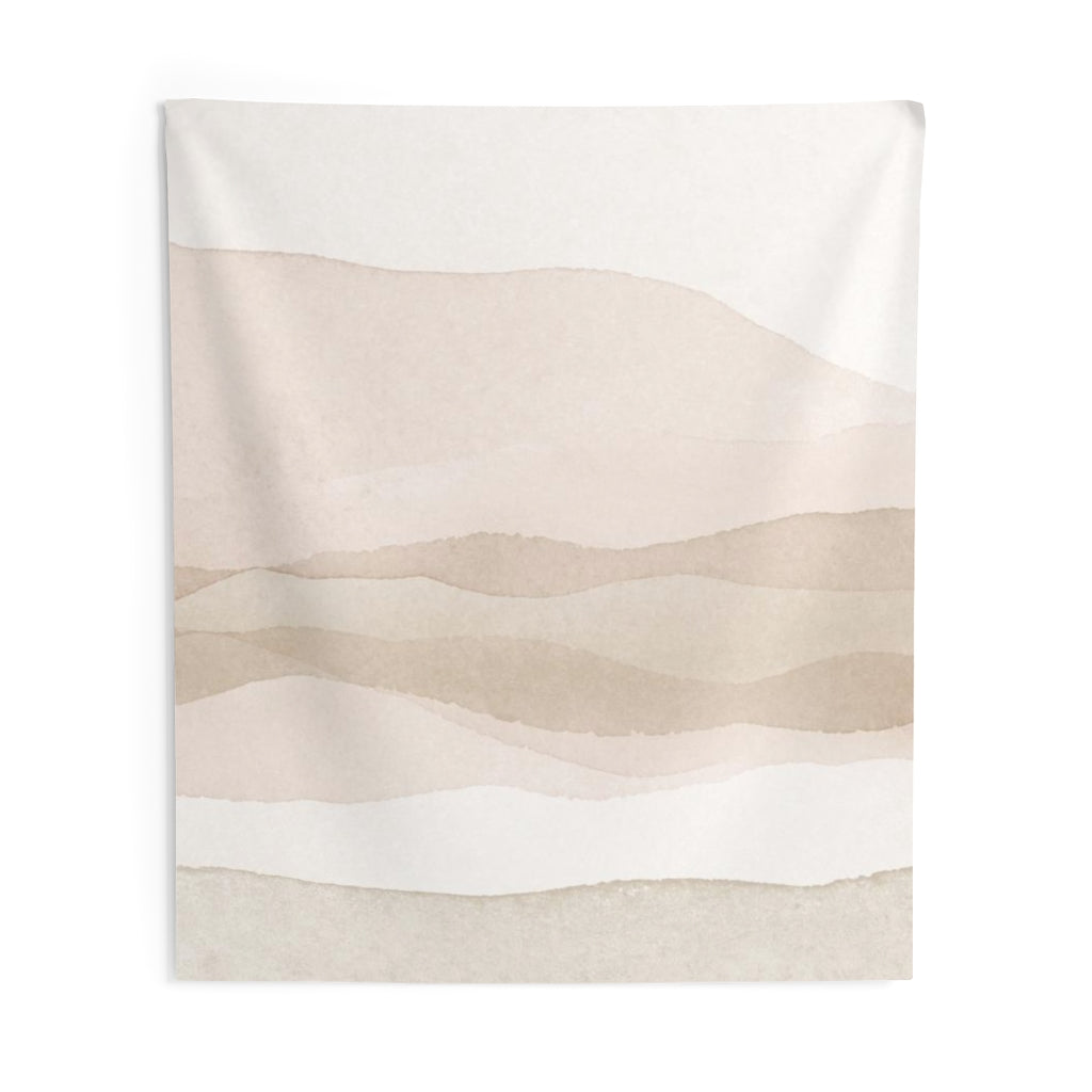 Abstract Tapestry | Beige White Hills