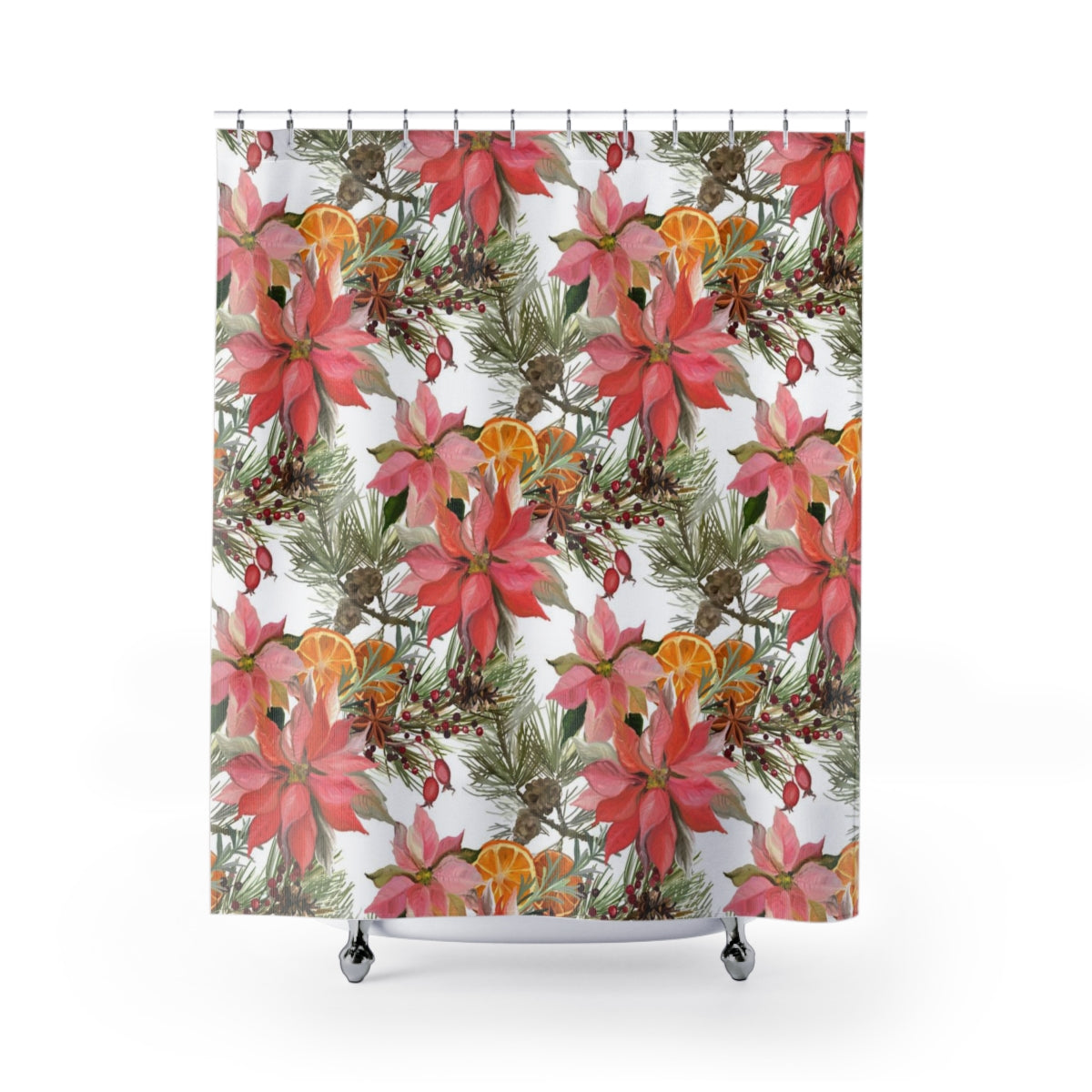 modern boho fabric shower curtain