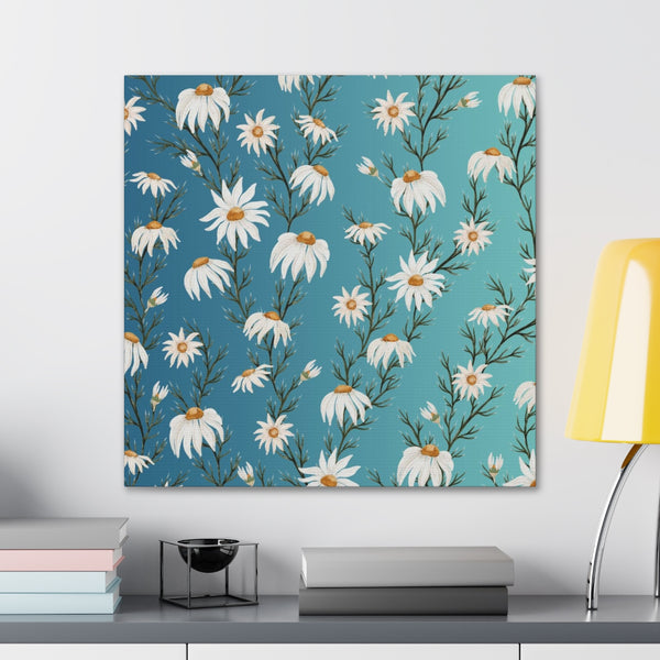 Floral Wall Canvas Print | Daisies Dreams