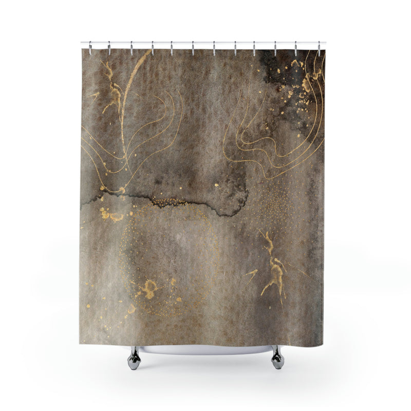 Boho Shower Curtain | Brown Ombre